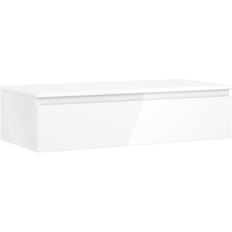 Mexen Orio kúpeľňová skrinka pod umývadlo 100 cm s pracovnou doskou, 1 zásuvka, biely lesk - 91A10-10023-1-BFC00