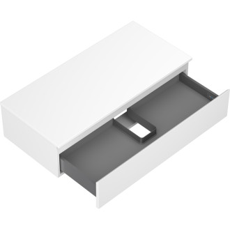 Mexen Orio kúpeľňová skrinka pod umývadlo 100 cm s pracovnou doskou, 1 zásuvka, matná biela - 91A10-10023-1-BFC01