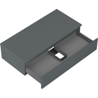 Mexen Orio kúpeľňová skrinka pod umývadlo 100 cm s pracovnou doskou, 1 zásuvka, matný grafit - 91A10-10023-1-BFC66