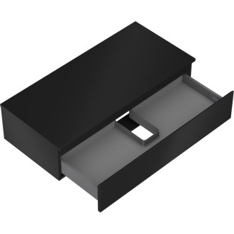 Mexen Orio kúpeľňová skrinka pod umývadlo 100 cm s pracovnou doskou, 1 zásuvka, matná čierna - 91A10-10023-1-BFC71