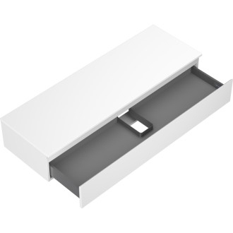 Mexen Orio kúpeľňová skrinka pod umývadlo 140 cm s pracovnou doskou, 1 zásuvka, matná biela - 91A10-14023-1-BFC01