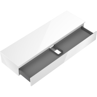 Mexen Orio kúpeľňová skrinka pod umývadlo 160 cm s pracovnou doskou, 1 zásuvka, lesklá biela - 91A10-16023-1-BFC00