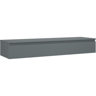 Mexen Orio kúpeľňová skrinka pod umývadlo 160 cm s pracovnou doskou, 1 zásuvka, matný grafit - 91A10-16023-1-BFC66
