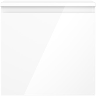 Mexen Orio kúpeľňová skrinka pod umývadlo 50 cm s pracovnou doskou, 1 zásuvka, lesklá biela - 91A10-05047-1-BFC00