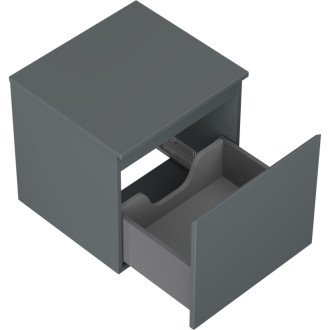 Mexen Orio kúpeľňová skrinka pod umývadlo 50 cm s pracovnou doskou, 1 zásuvka, matný grafit - 91A10-05047-1-BFC66