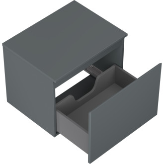 Mexen Orio kúpeľňová skrinka pod umývadlo 60 cm s pracovnou doskou, 1 zásuvka, matný grafit - 91A10-06047-1-BFC66