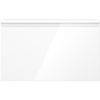 Mexen Orio kúpeľňová skrinka pod umývadlo 80 cm s pracovnou doskou, 1 zásuvka, biely lesk - 91A10-08047-1-BFC00