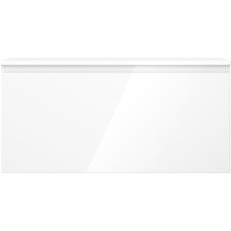 Mexen Orio kúpeľňová skrinka pod umývadlo 100 cm s pracovnou doskou, 1 zásuvka, biely lesk - 91A10-10047-1-BFC00