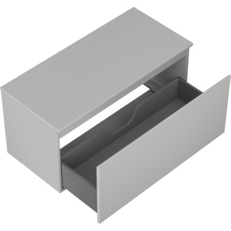 Mexen Orio kúpeľňová skrinka pod umývadlo 100 cm s pracovnou doskou, 1 zásuvka, matne šedá - 91A10-10047-1-BFC62