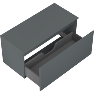 Mexen Orio kúpeľňová skrinka pod umývadlo 100 cm s pracovnou doskou, 1 zásuvka, matný grafit - 91A10-10047-1-BFC66