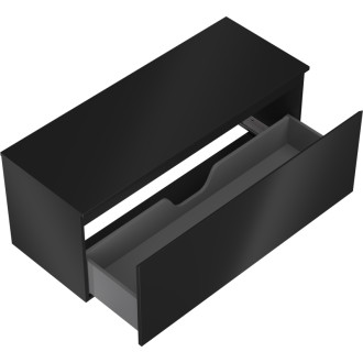 Mexen Orio kúpeľňová skrinka pod umývadlo 120 cm s pracovnou doskou, 1 zásuvka, matná čierna - 91A10-12047-1-BFC71