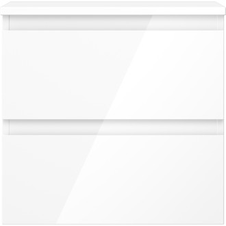 Mexen Orio kúpeľňová skrinka pod umývadlo 50 cm s pracovnou doskou, 2 zásuvky, biely lesk - 91A10-05047-2-BFFC00