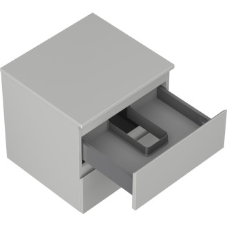 Mexen Orio kúpeľňová skrinka pod umývadlo 50 cm s pracovnou doskou, 2 zásuvky, matne šedá - 91A10-05047-2-BFFC62