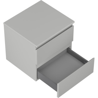 Mexen Orio kúpeľňová skrinka pod umývadlo 50 cm s pracovnou doskou, 2 zásuvky, matne šedá - 91A10-05047-2-BFFC62