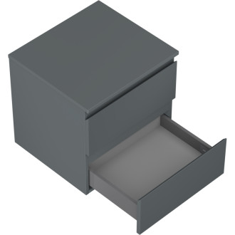 Mexen Orio kúpeľňová skrinka pod umývadlo 50 cm s pracovnou doskou, 2 zásuvky, matný grafit - 91A10-05047-2-BFFC66