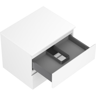 Mexen Orio kúpeľňová skrinka pod umývadlo 60 cm s doskou, 2 zásuvky, matná biela - 91A10-06047-2-BFFC01