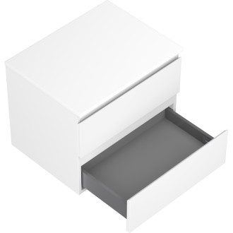 Mexen Orio kúpeľňová skrinka pod umývadlo 60 cm s doskou, 2 zásuvky, matná biela - 91A10-06047-2-BFFC01