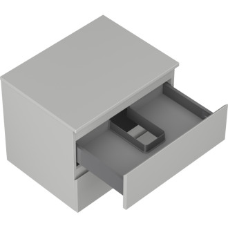 Mexen Orio kúpeľňová skrinka pod umývadlo 60 cm s pracovnou doskou, 2 zásuvky, matne šedá - 91A10-06047-2-BFFC62