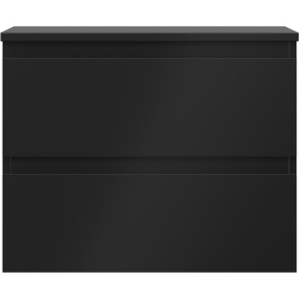 Mexen Orio kúpeľňová skrinka pod umývadlo 60 cm s pracovnou doskou, 2 zásuvky, matná čierna - 91A10-06047-2-BFFC71