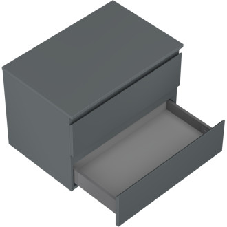 Mexen Orio kúpeľňová skrinka pod umývadlo 70 cm s pracovnou doskou, 2 zásuvky, matný grafit - 91A10-07047-2-BFFC66