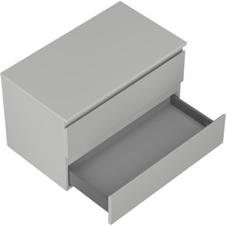 Mexen Orio kúpeľňová skrinka pod umývadlo 80 cm s pracovnou doskou, 2 zásuvky, matne šedá - 91A10-08047-2-BFFC62