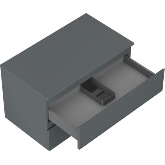 Mexen Orio kúpeľňová skrinka pod umývadlo 80 cm s pracovnou doskou, 2 zásuvky, matný grafit - 91A10-08047-2-BFFC66