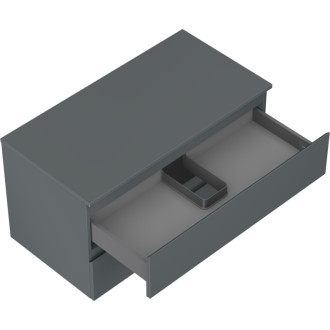 Mexen Orio kúpeľňová skrinka pod umývadlo 90 cm s pracovnou doskou, 2 zásuvky, matný grafit - 91A10-09047-2-BFFC66