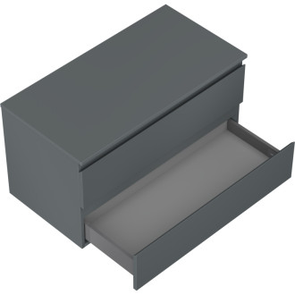 Mexen Orio kúpeľňová skrinka pod umývadlo 90 cm s pracovnou doskou, 2 zásuvky, matný grafit - 91A10-09047-2-BFFC66