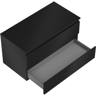 Mexen Orio kúpeľňová skrinka pod umývadlo 90 cm s pracovnou doskou, 2 zásuvky, matná čierna - 91A10-09047-2-BFFC71