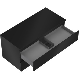 Mexen Orio kúpeľňová skrinka pod umývadlo 100 cm s pracovnou doskou, 2 zásuvky, matná čierna - 91A10-10047-2-BFFC71