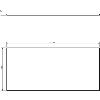 Mexen Orio kúpeľňová skrinka pod umývadlo 100 cm s pracovnou doskou, 2 zásuvky, matná čierna - 91A10-10047-2-BFFC71