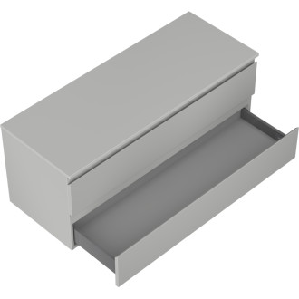 Mexen Orio kúpeľňová skrinka pod umývadlo 120 cm s pracovnou doskou, 2 zásuvky, matne šedá - 91A10-12047-2-BFFC62