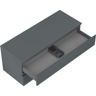 Mexen Orio kúpeľňová skrinka pod umývadlo 120 cm s pracovnou doskou, 2 zásuvky, matný grafit - 91A10-12047-2-BFFC66