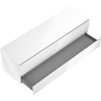 Mexen Orio kúpeľňová skrinka pod umývadlo 160 cm s pracovnou doskou, 2 zásuvky, lesklá biela - 91A10-16047-2-BFFC00