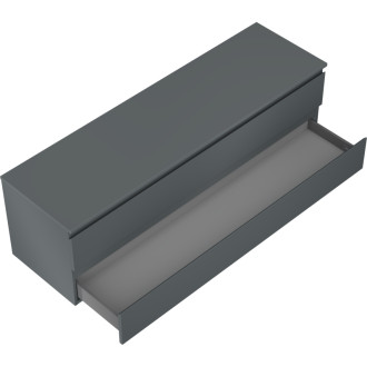 Mexen Orio kúpeľňová skrinka pod umývadlo 160 cm s pracovnou doskou, 2 zásuvky, matný grafit - 91A10-16047-2-BFFC66