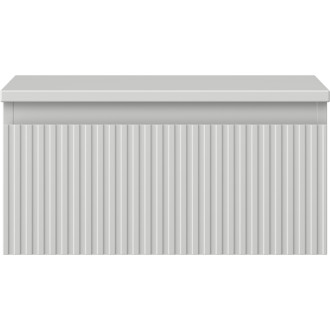 Mexen Rivel kúpeľňová skrinka pod umývadlo 50 cm s doskou, 1 zásuvka, drážkovaná, matne šedá - 91A20-05023-1-BFC62