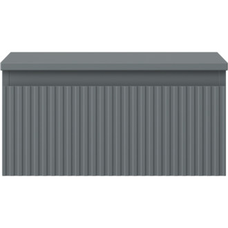 Mexen Rivel kúpeľňová skrinka pod umývadlo 50 cm s pracovnou doskou, 1 zásuvka, drážkovaná, matný grafit - 91A20-05023-1-BFC66