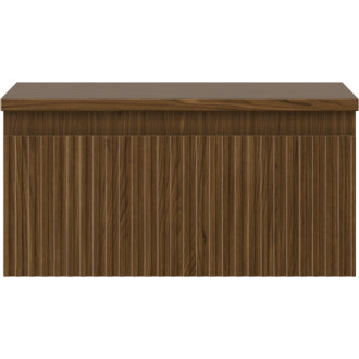 Mexen Rivel kúpeľňová skrinka pod umývadlo 50 cm s pracovnou doskou, 1 zásuvka, drážkovaná, orech - 91A20-05023-1-BFC86