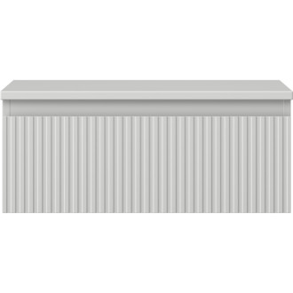 Mexen Rivel kúpeľňová skrinka pod umývadlo 60 cm s pracovnou doskou, 1 zásuvka, drážkovaná, matne šedá - 91A20-06023-1-BFC62