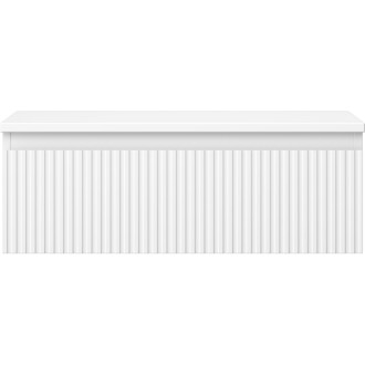 Mexen Rivel kúpeľňová skrinka pod umývadlo 70 cm s pracovnou doskou, 1 zásuvka, drážkovaná, matná biela - 91A20-07023-1-BFC01