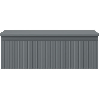 Mexen Rivel kúpeľňová skrinka pod umývadlo 70 cm s pracovnou doskou, 1 zásuvka, drážkovaná, matný grafit - 91A20-07023-1-BFC66