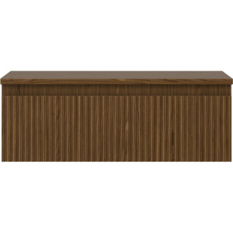 Mexen Rivel kúpeľňová skrinka pod umývadlo 70 cm s pracovnou doskou, 1 zásuvka, drážkovaná, orech - 91A20-06023-1-BFC86