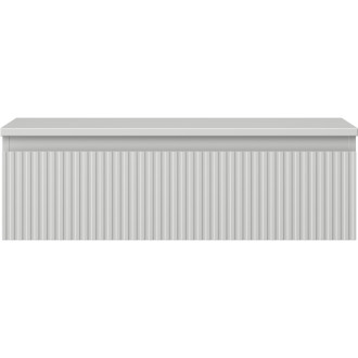 Mexen Rivel kúpeľňová skrinka pod umývadlo 80 cm s pracovnou doskou, 1 zásuvka, drážkovaná, matne šedá - 91A20-08023-1-BFC62