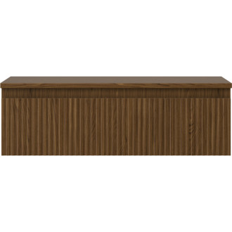 Mexen Rivel kúpeľňová skrinka pod umývadlo 80 cm s pracovnou doskou, 1 zásuvka, drážkovaná, orech - 91A20-08023-1-BFC86