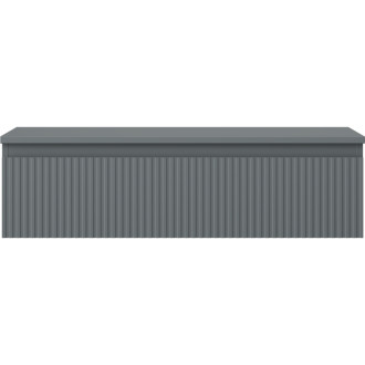 Mexen Rivel kúpeľňová skrinka pod umývadlo 90 cm s pracovnou doskou, 1 zásuvka, drážkovaná, matný grafit - 91A20-09023-1-BFC66