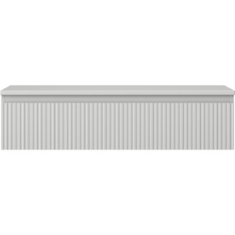 Mexen Rivel kúpeľňová skrinka pod umývadlo 100 cm s pracovnou doskou, 1 zásuvka, drážkovaná, matne šedá - 91A20-10023-1-BFC62