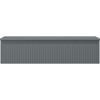 Mexen Rivel kúpeľňová skrinka pod umývadlo 100 cm s pracovnou doskou, 1 zásuvka, drážkovaná, matný grafit - 91A20-10023-1-BFC66