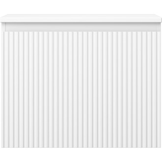 Mexen Rivel kúpeľňová skrinka pod umývadlo 60 cm s doskou, 1 zásuvka, drážkovaná, matná biela - 91A20-06047-1-BFC01