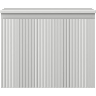 Mexen Rivel kúpeľňová skrinka pod umývadlo 60 cm s pracovnou doskou, 1 zásuvka, drážkovaná, matne šedá - 91A20-06047-1-BFC62