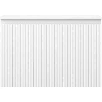 Mexen Rivel kúpeľňová skrinka pod umývadlo 70 cm s pracovnou doskou, 1 zásuvka, drážkovaná, matná biela - 91A20-07047-1-BFC01